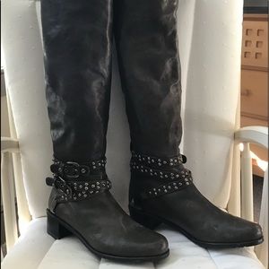 Stuart Weitzman Charcoal Grey knee high boots